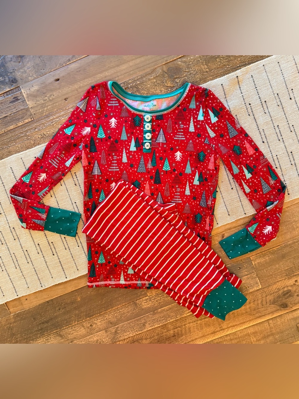 Matilda Jane Clothing - Klara Christmas Tree Holiday Pajama Set - Size 12